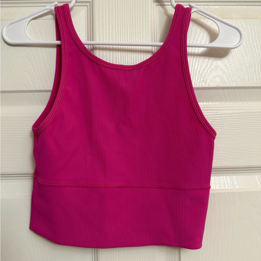 Lululemon Women's Pink Reversible Ribbed Tank Top